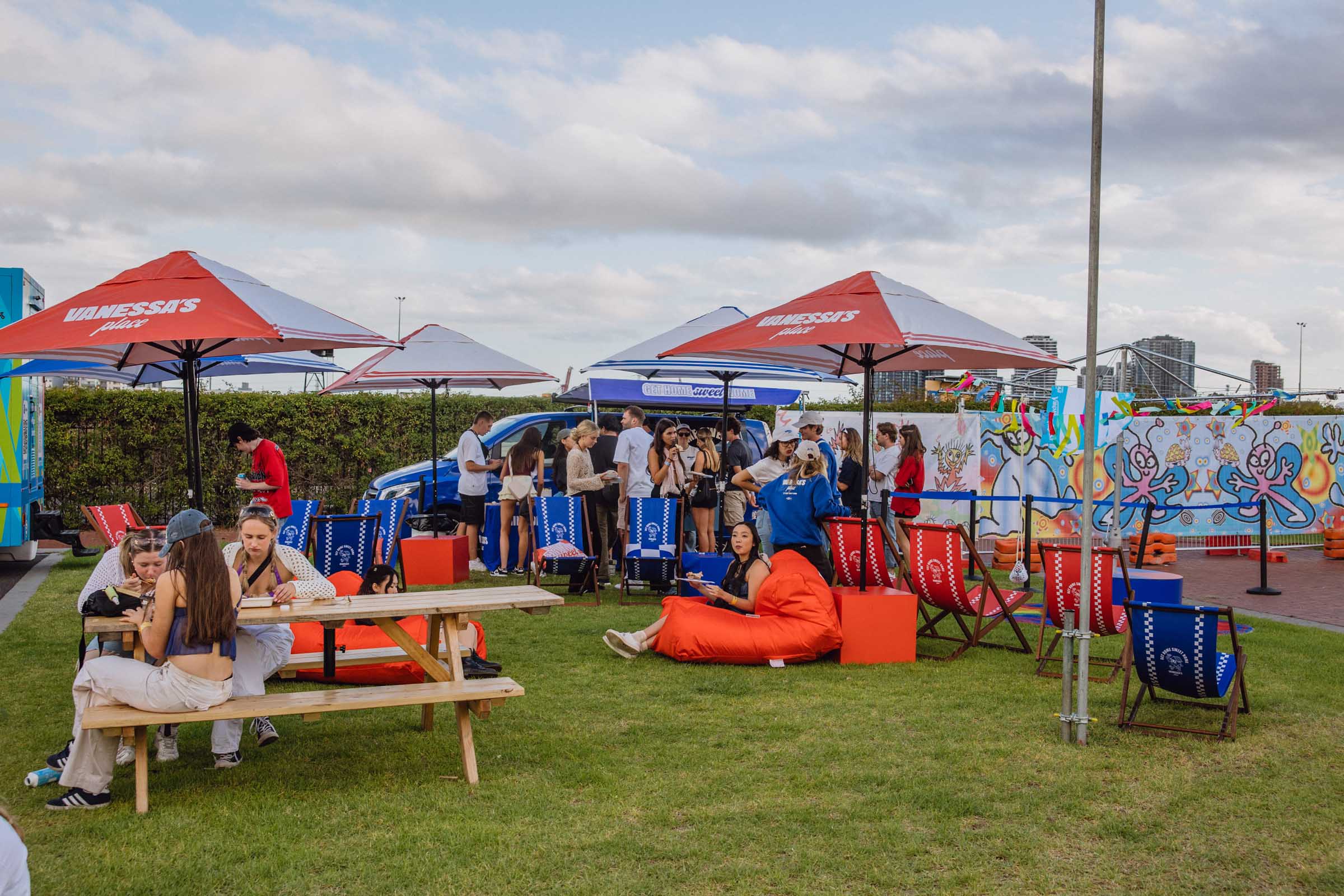 People sitting in the Vanessa area